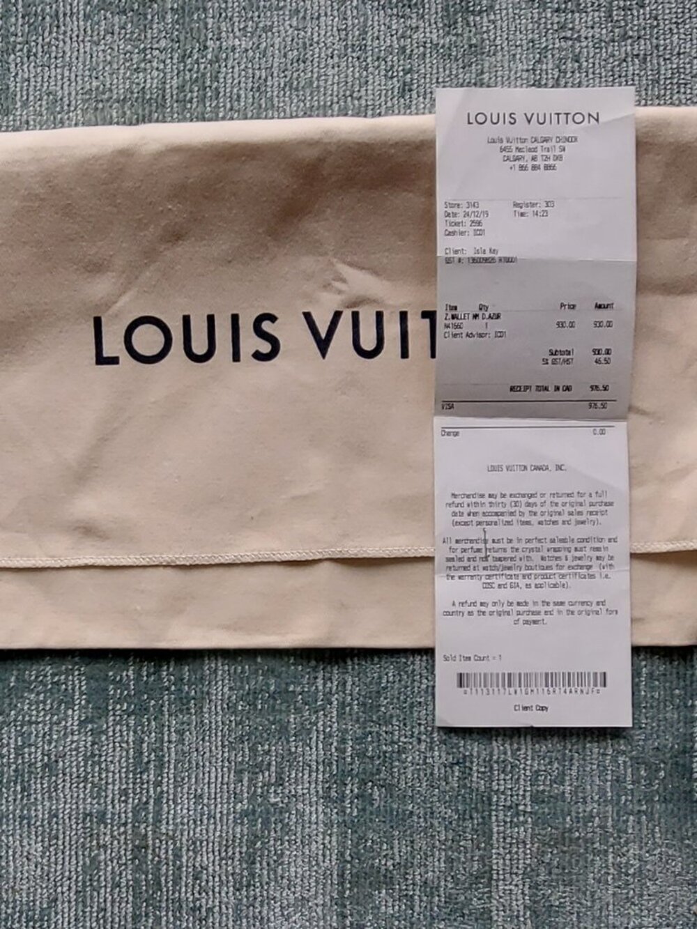 LV Damier Azur Zippy Wallet Louis Vuitton Authentic - Picture 15 of 16